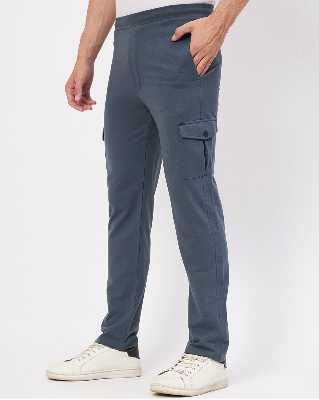 Men Straight Track Pant with Side Pockets