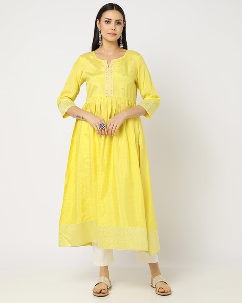 Yellow Kurtas for Women by AVAASA MIX N' MATCH Online | Ajio.com
