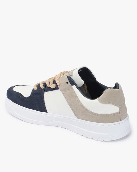 Buy White Navy Blue Sneakers for Men by BONKERZ Online Ajio