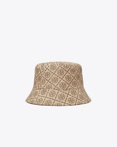 Buy Tory Burch Short Brim T Monogram Bucket Hat Beige Color