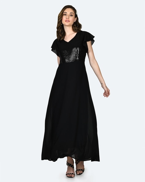 Zink london store black maxi dress