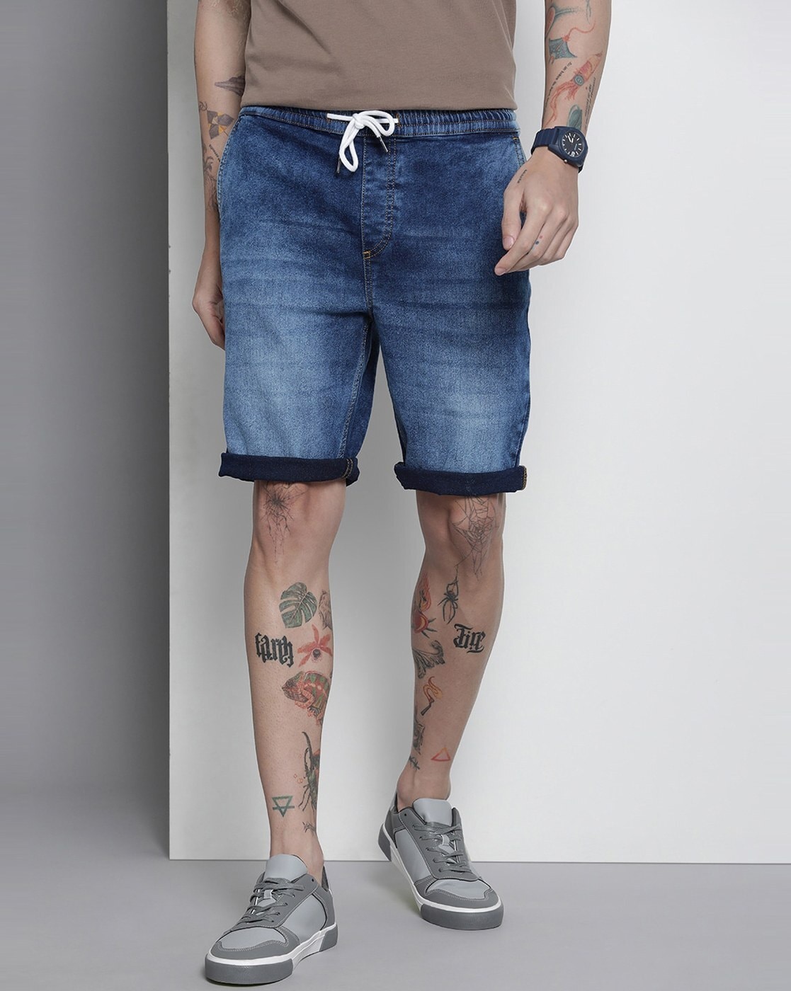 LONGBIDA Men's Loose Fit Denim Cargo Shorts with Multi Pockets, Blue, 42 :  Amazon.in: Clothing & Accessories