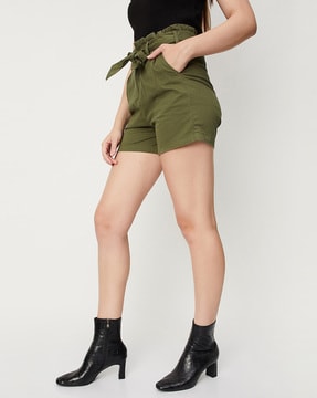 Buy Olive Shorts for Women by Alsace Lorraine Paris Online | Ajio.com