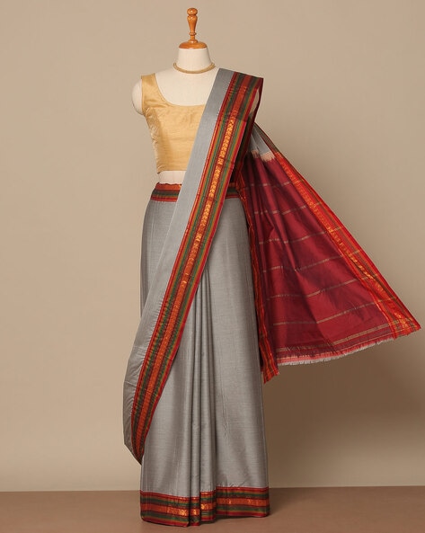 Sutisancha Musterd Pure mercerised cotton Saree