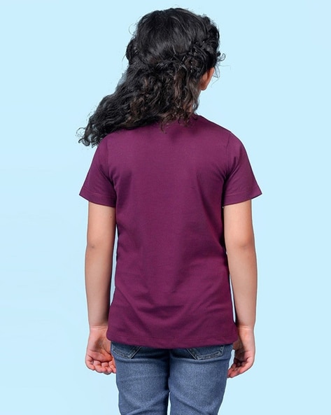 Buy Wine Tshirts for Girls by Nusyl Online