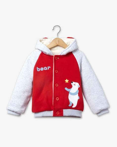 Graphic Print Hooded Jacket