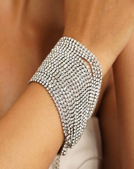 Silver crystal hot sale bracelet