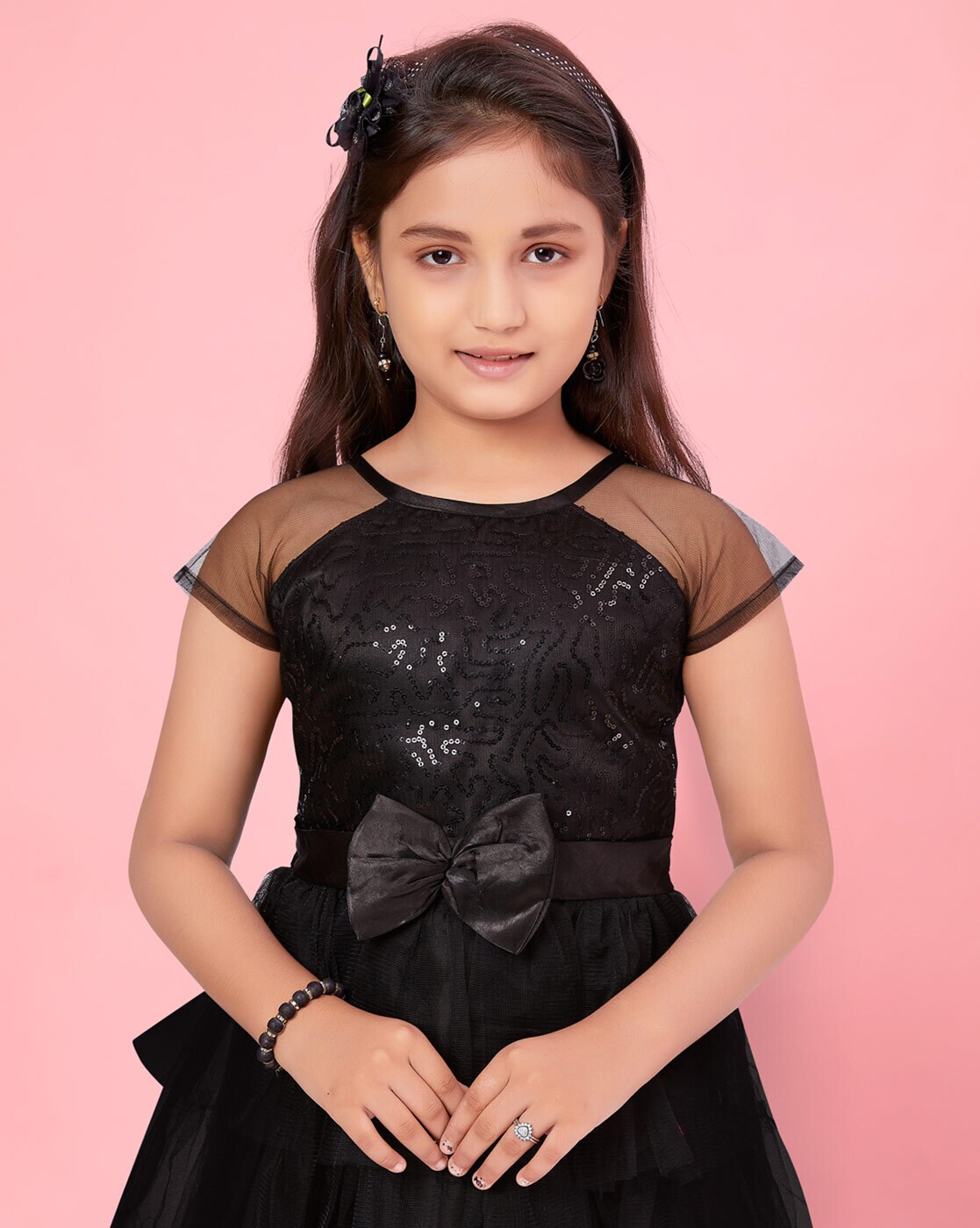 Buy Black Dresses Frocks for Girls by MUHURATAM Online Ajio