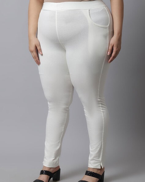 Ankle-Length Leggings with Side Pockets