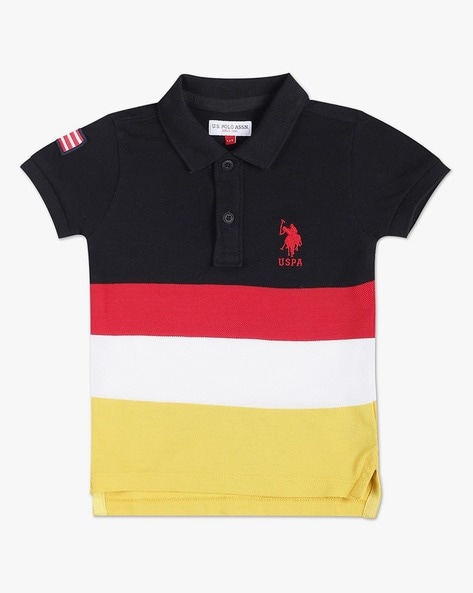 U S Polo Assn Striped Polo T-Shirt