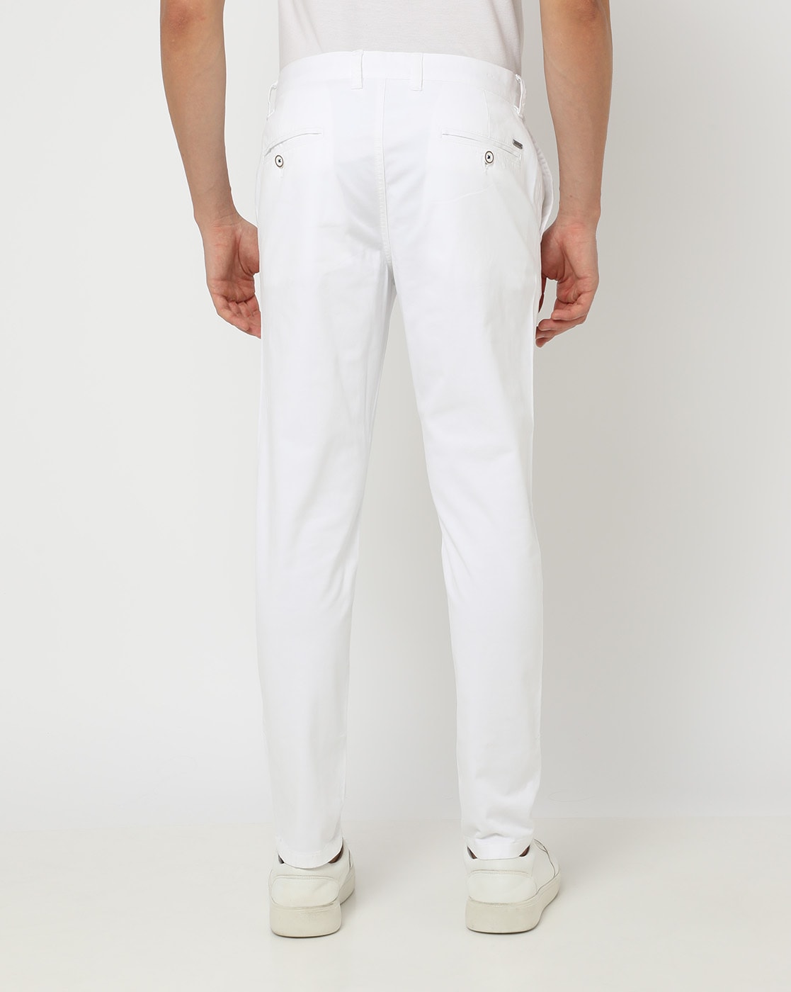 Buy Off-White Trousers & Pants for Men by ARROW Online | Ajio.com