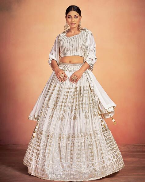 Page 3 | Buy Trendy White Lehenga Choli Online | Zeel Clothing | Color:  White