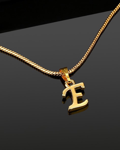 Rope Circle Letter E Necklace in Sterling Silver | Gold Boutique