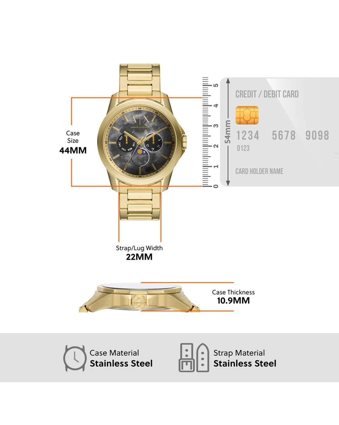 Buy Gold-Toned ARMANI Watches Online by Men EXCHANGE for
