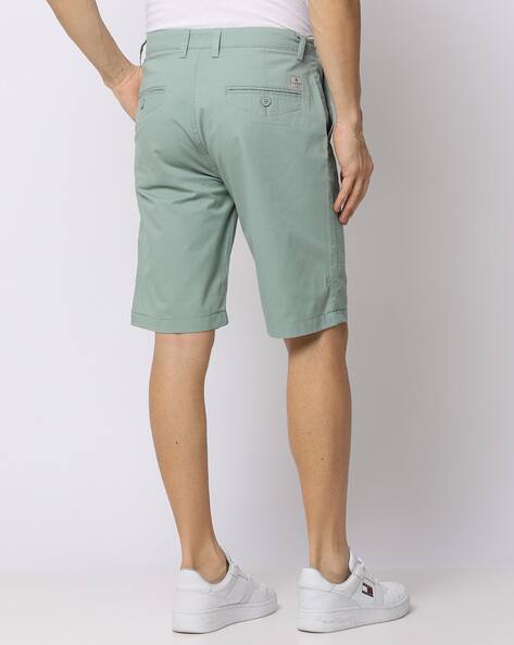 Slim Fit Flat-Front Shorts