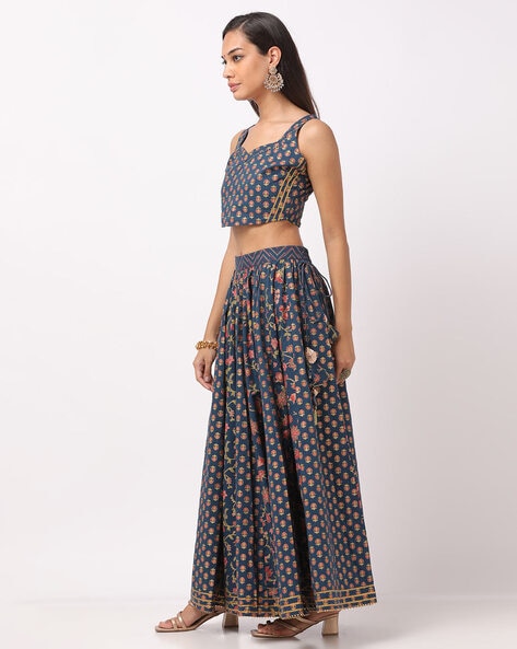 Stitched Party Wear Trendy Crop Top Lehenga at Rs 9500 in New Delhi | ID:  14671281988