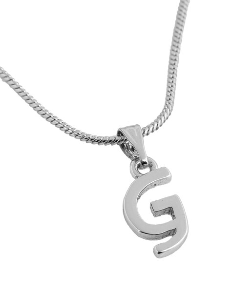 Buy M Men Style Name English Alphabet G Letter Initials Letter Locket Pendant  Necklace Chain and His Silver Crystal and Zinc Alphabet Pendant Necklace  ChainUnisex Online In India At Discounted Prices