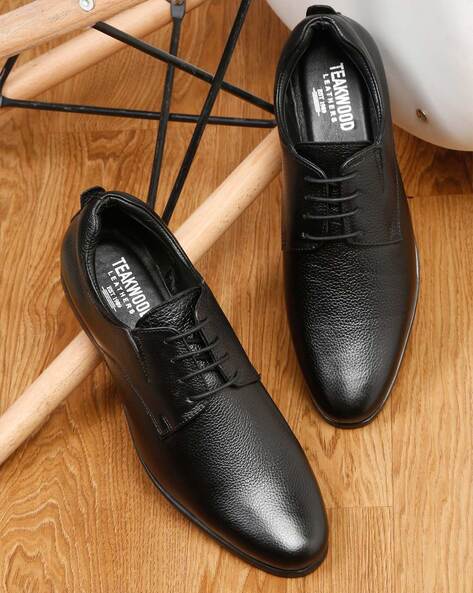 Black leather 2025 smart shoes