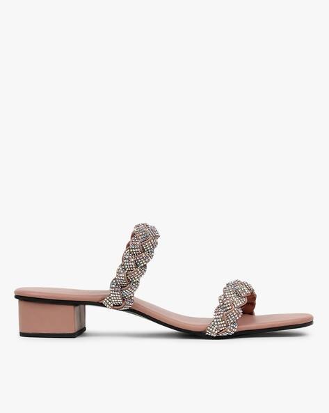 Women Embellished Block-Heeled Sandals