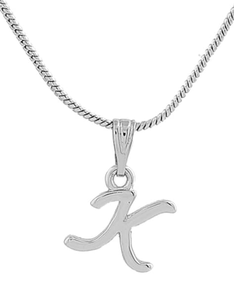 Letter K Pendant Necklace in Silver | Kendra Scott