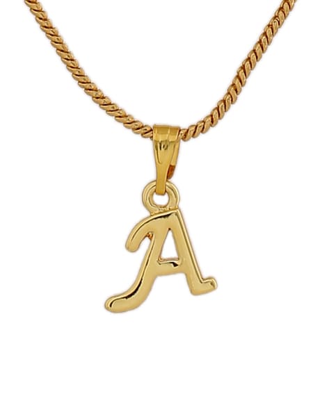 A letter on sale pendant gold