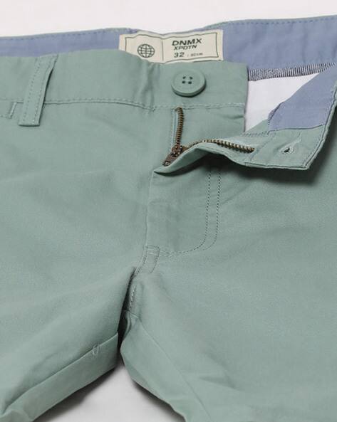 Slim Fit Flat-Front Shorts