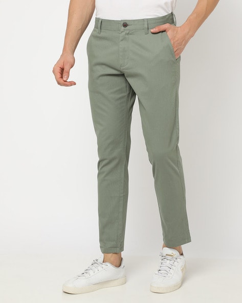 Mid Green Drawstring Ames Pants in Pure Linen | SUITSUPPLY US