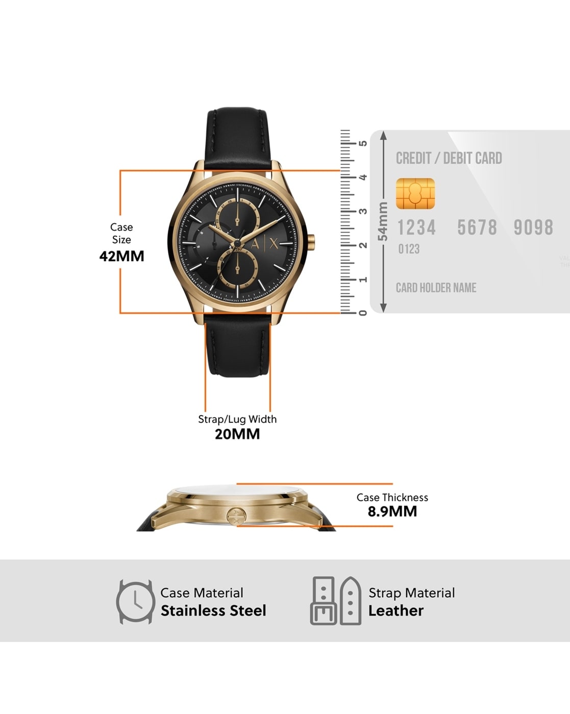 for ARMANI Men EXCHANGE by Watches Online Buy Black