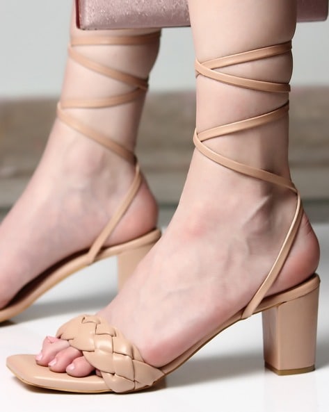 LIEKE PVC Sculptured Heel Sandals | High heel gladiator sandals, Heels,  Fashion high heels