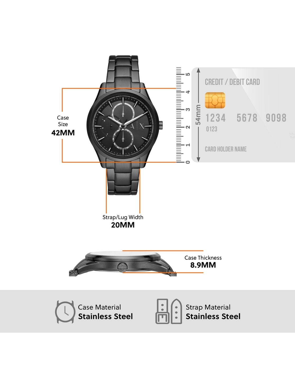 Buy Black Watches for Online Men by EXCHANGE ARMANI