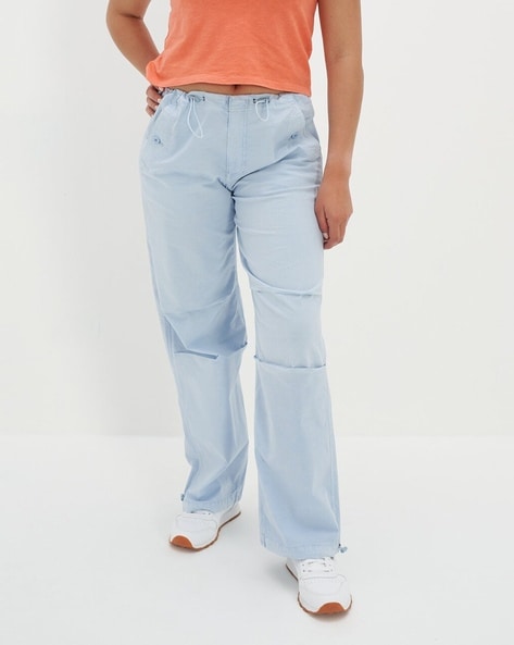 Buy Grey Trousers & Pants for Women by AMERICAN EAGLE Online | Ajio.com