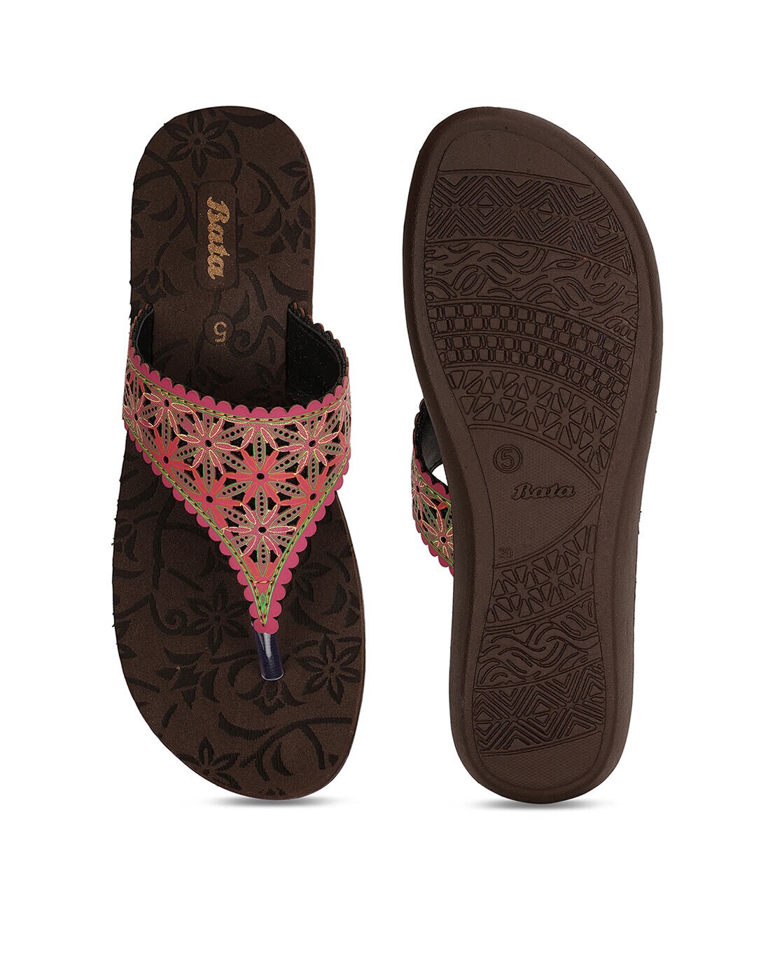 Buy Peach Flat Sandals for Women by Bata Online | Ajio.com