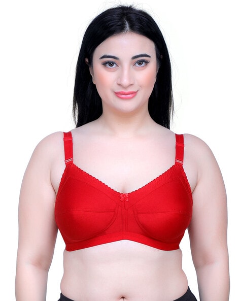 Buy Zivame Red Non Wired Non Padded Minimiser Bra for Women Online