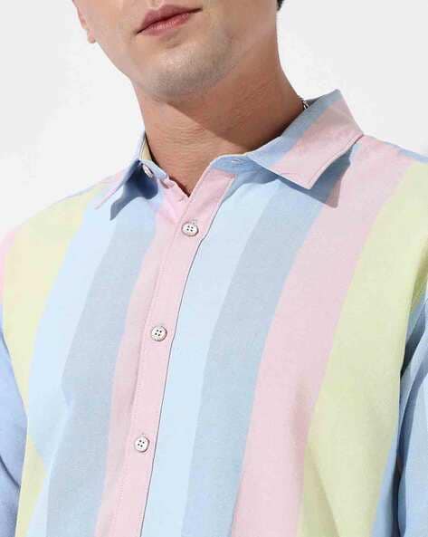 pastel striped shirt mens