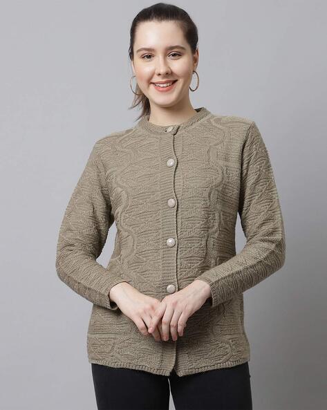 Button up best sale sweaters for ladies