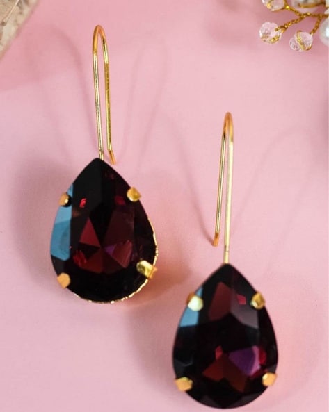 Buy Double Grren Stone Earrings Online in India - Etsy