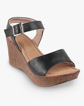 Black cork platform discount sandals