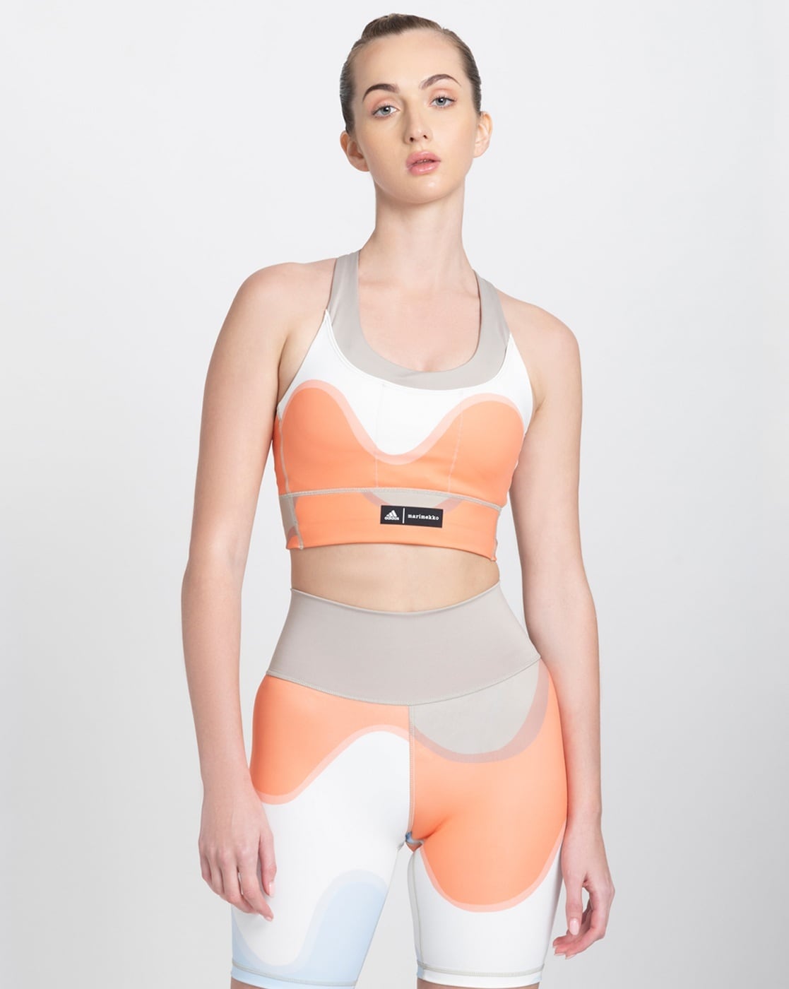 Buy adidas Mmk Yoga Bra Printed Orange Training Bra online