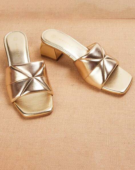 Gold sales tone sandals