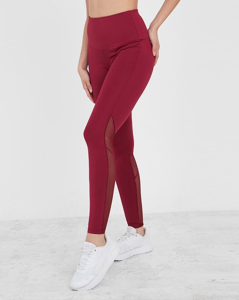 Buy Burgundy Leggings for Women by Styli Online