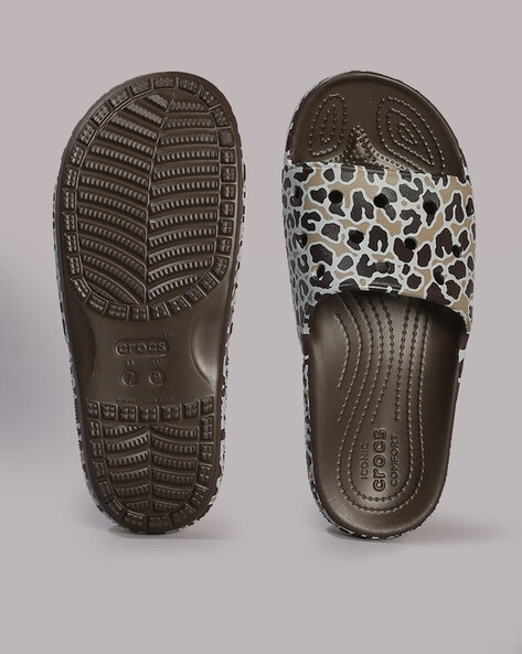 Leopard best sale croc slides