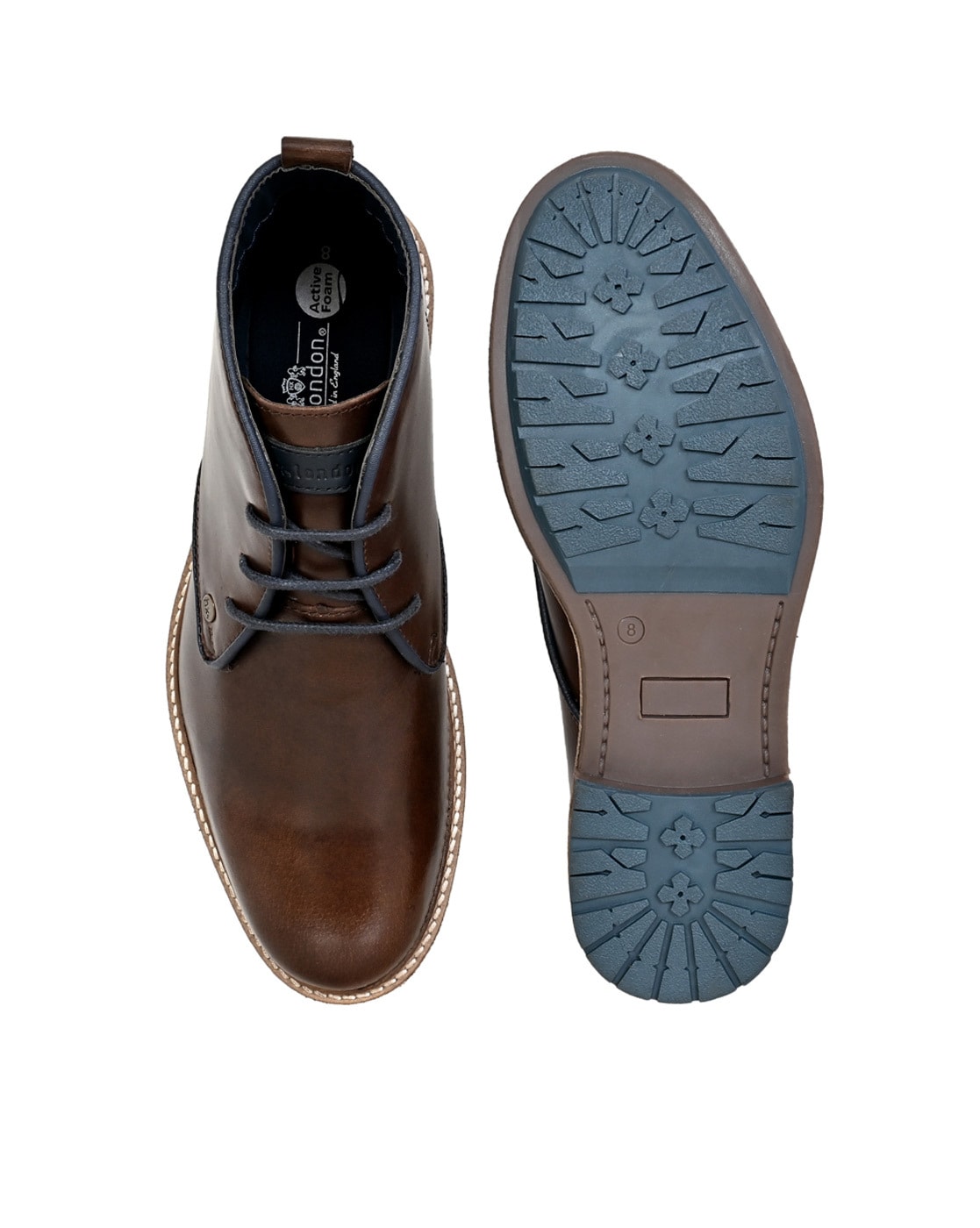 Aston grey leather hot sale chukka boot