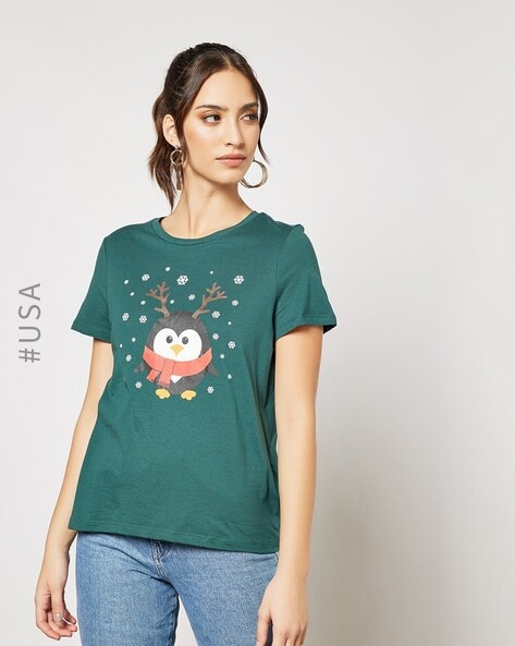 Penguin v neck t shirt best sale