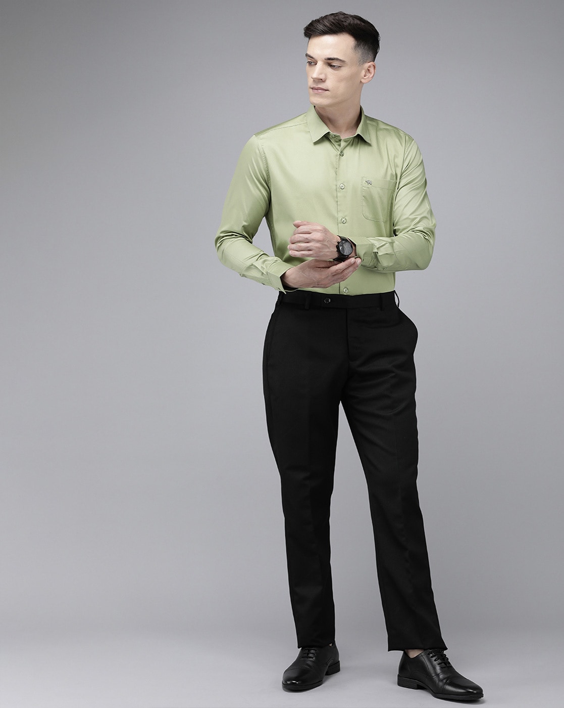 Dark Green Merino Wool Shirt - Eton