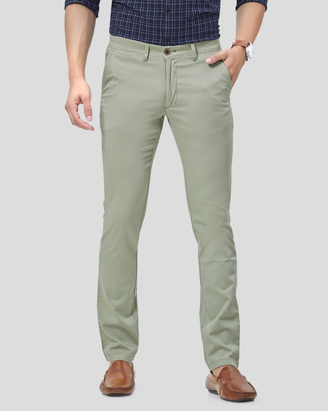 Buy Navy Blue Trousers & Pants for Men by OXEMBERG Online | Ajio.com