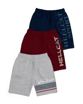 hellcat Pack of 3 Shorts with Elasticated Waistband-picture-15