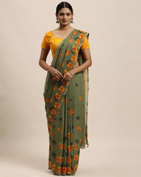 Buy Olive Sarees for Women by Hritika Online