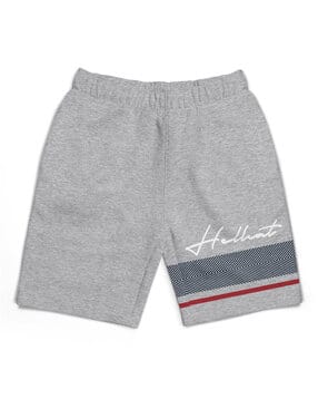 hellcat Typographic Print Shorts with Elasticated Waistband-picture-11