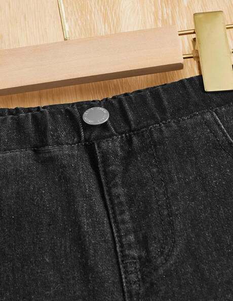 Mid Rise Jeans with Elasticated Waistband