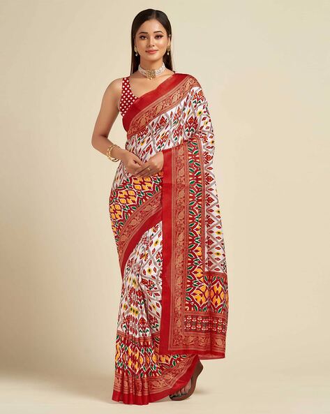 Cheap Fusion Floral Digital Print Muslin Silk Saree having Light weight  Silk and zari weaving all over the body of the saree with a rich glaze. |  Joom